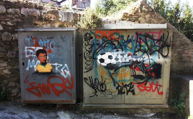 Artistas callejeros contra el Mundial 04