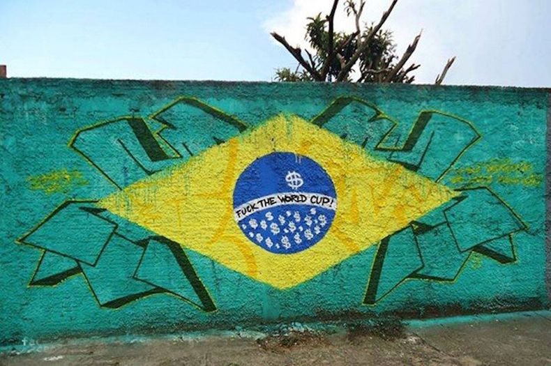 Artistas callejeros contra el Mundial 09
