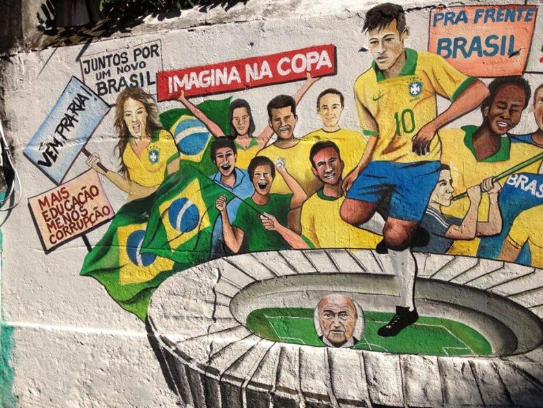 Artistas callejeros contra el Mundial 12