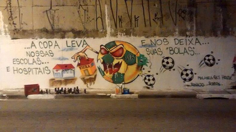 Artistas callejeros contra el Mundial 15