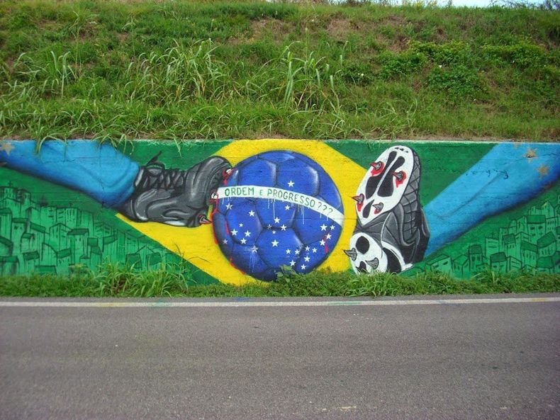 Artistas callejeros contra el Mundial 18