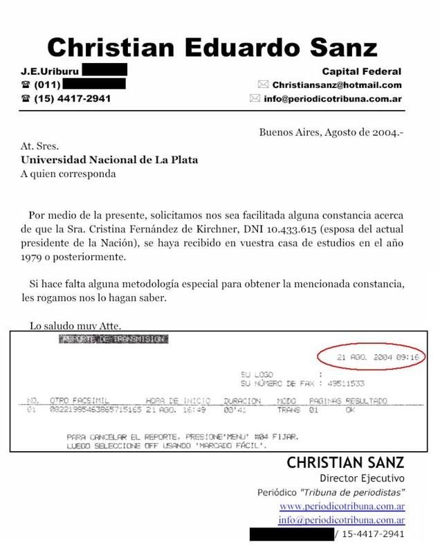 Cristina no es abogada