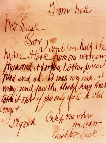 Carta de Jack El destripador