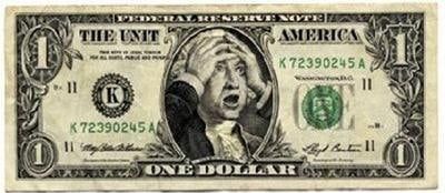 Dolar asustado interior nota