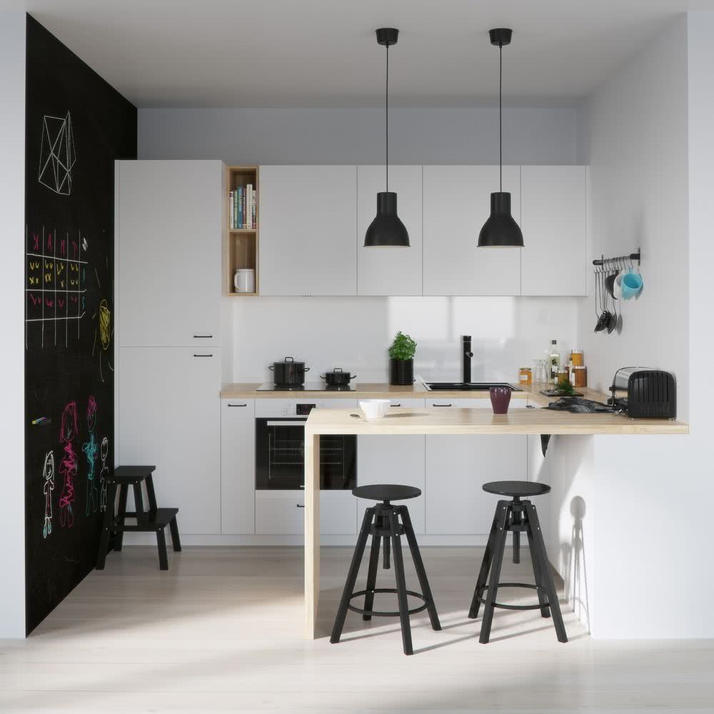 Cocina pequeña y moderna