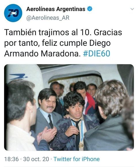 Maradona Aerolíneas Argentinas