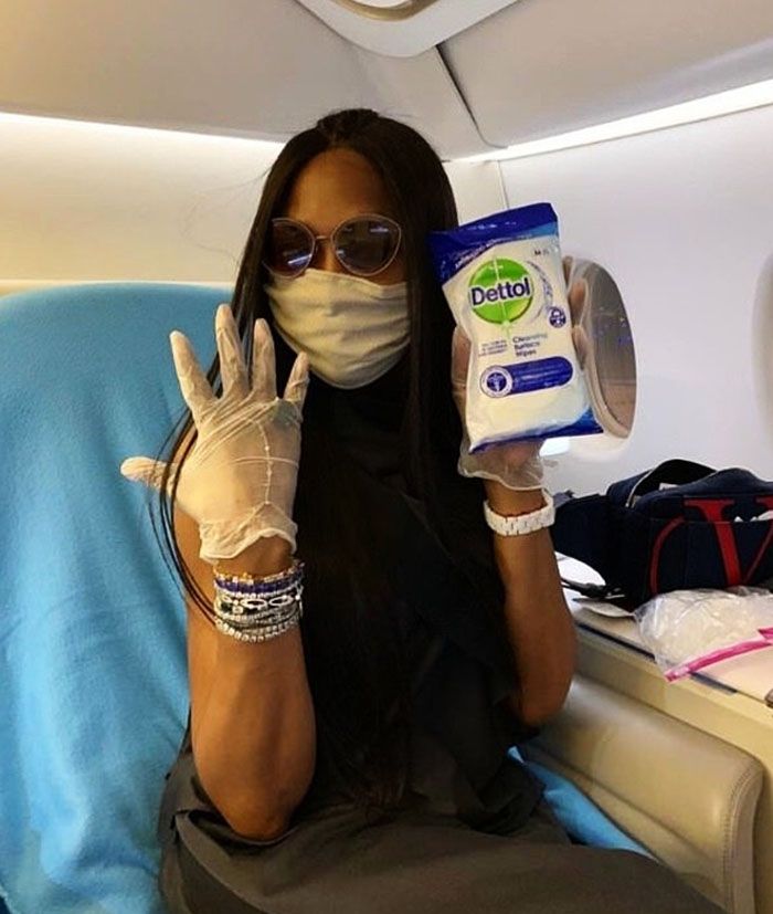 Naomi Campbell avión