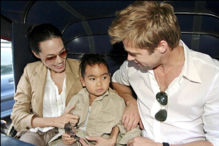 Brad, Angelina y Maddox