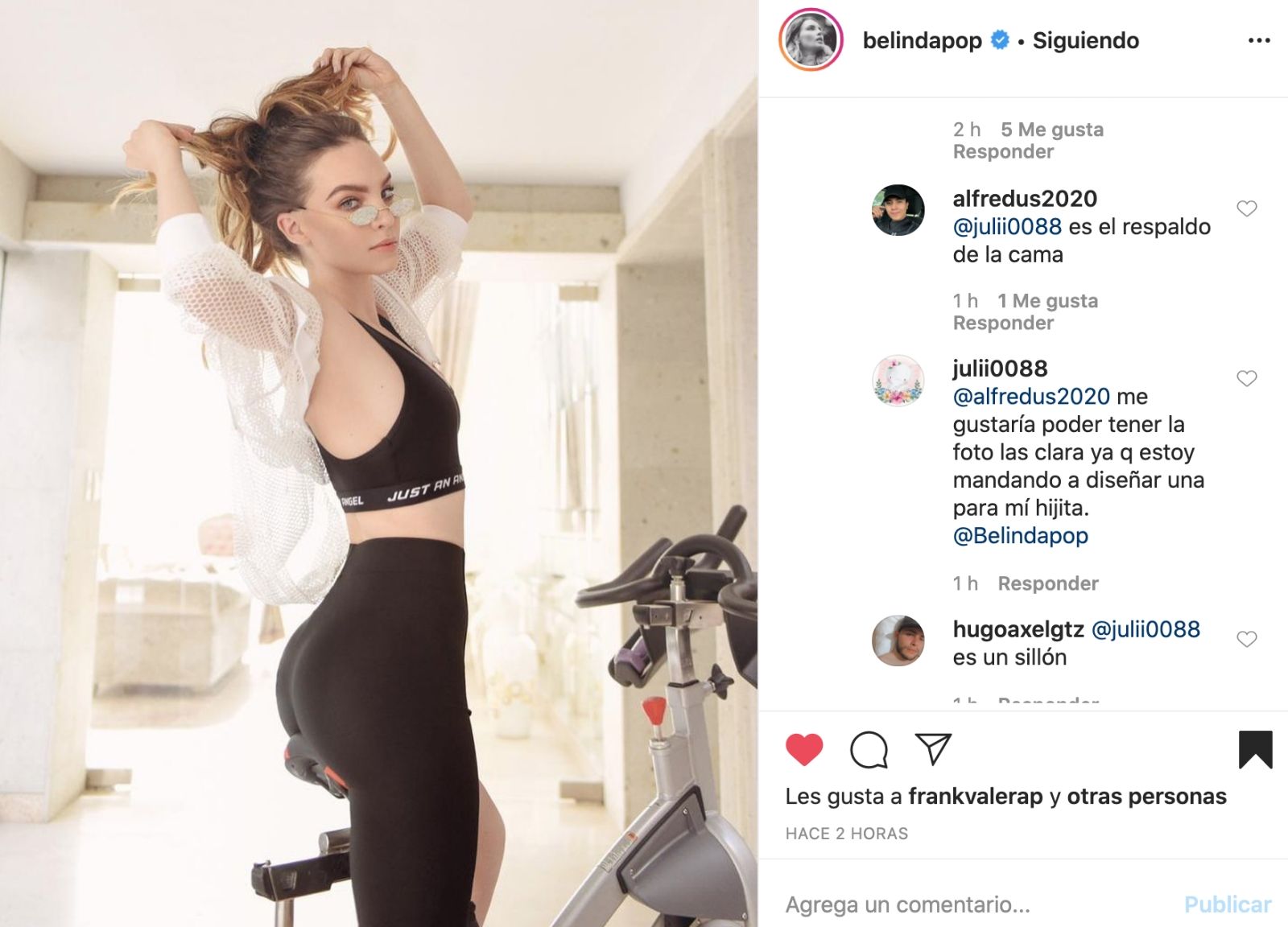 Belinda en Bici