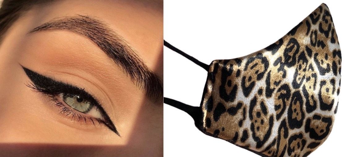 Sombra natural mate y delineado con fibra delineadora .