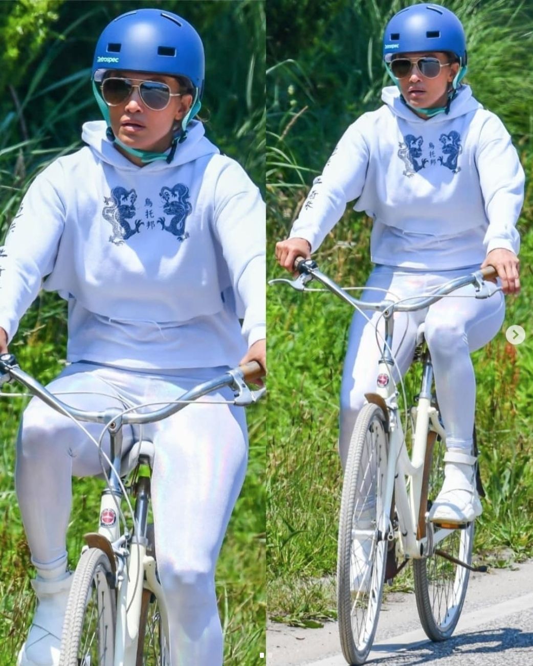 Jlo en bicicleta
