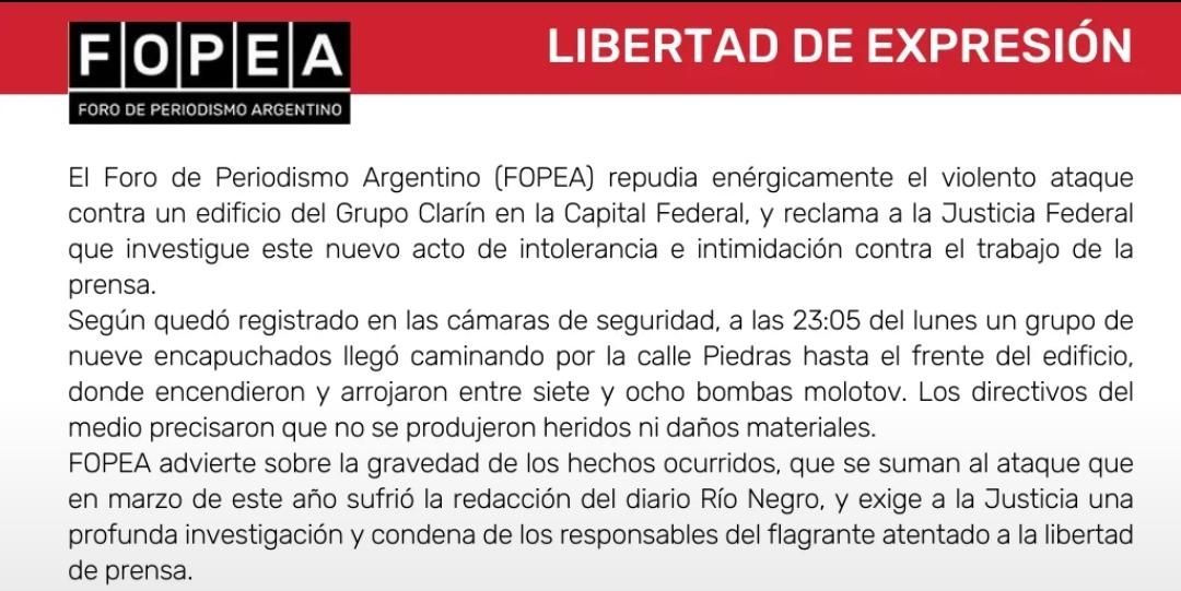 clarin ataque