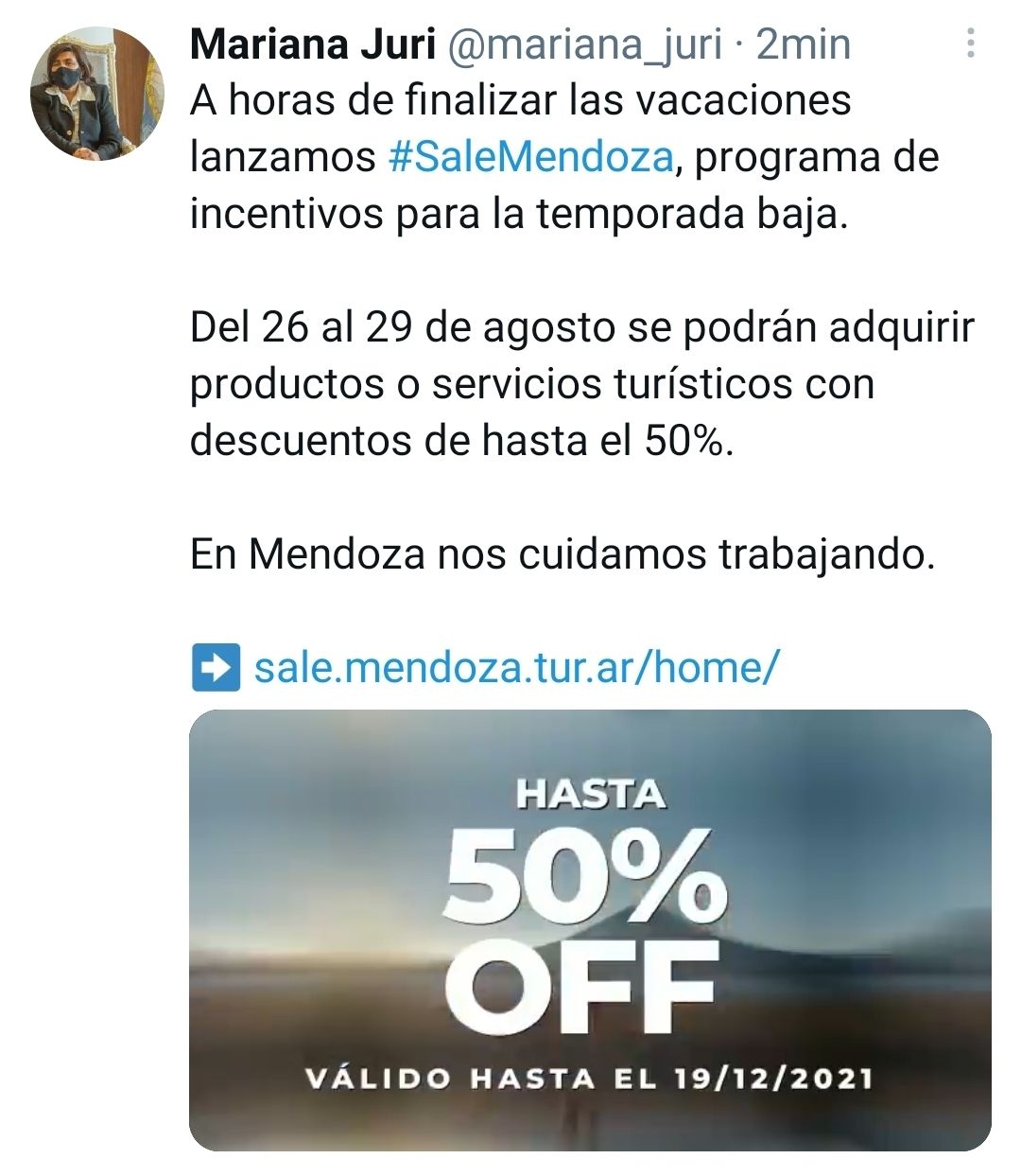 Sale Mendoza turismo