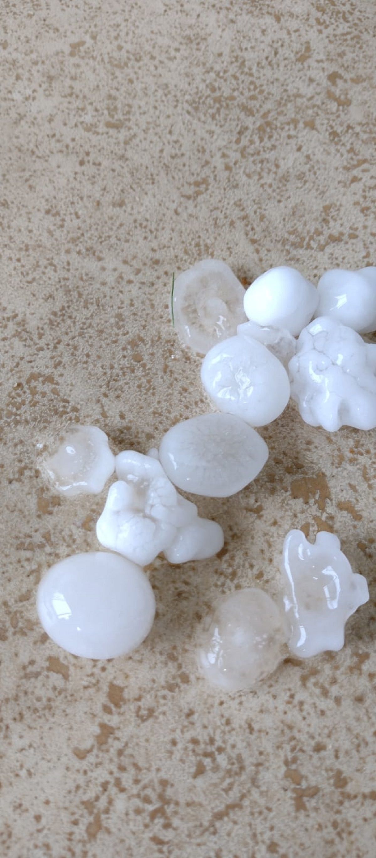 El granizo cayó con fuerza en gran parte de Mendoza