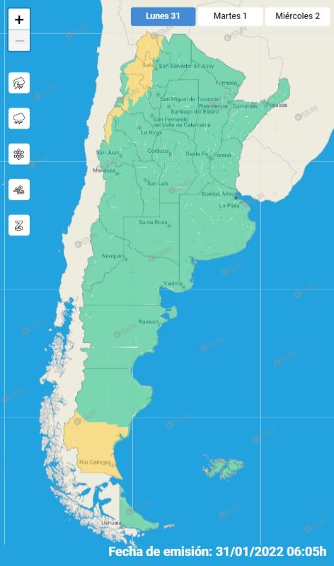 mapa alerta