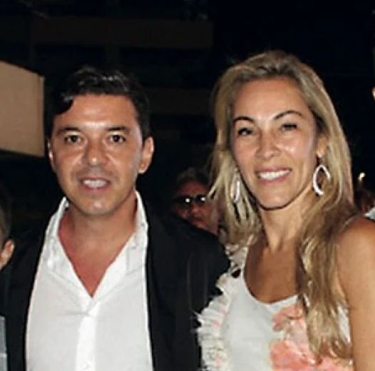 Marcelo Gallardo y Geraldine La Rosa.