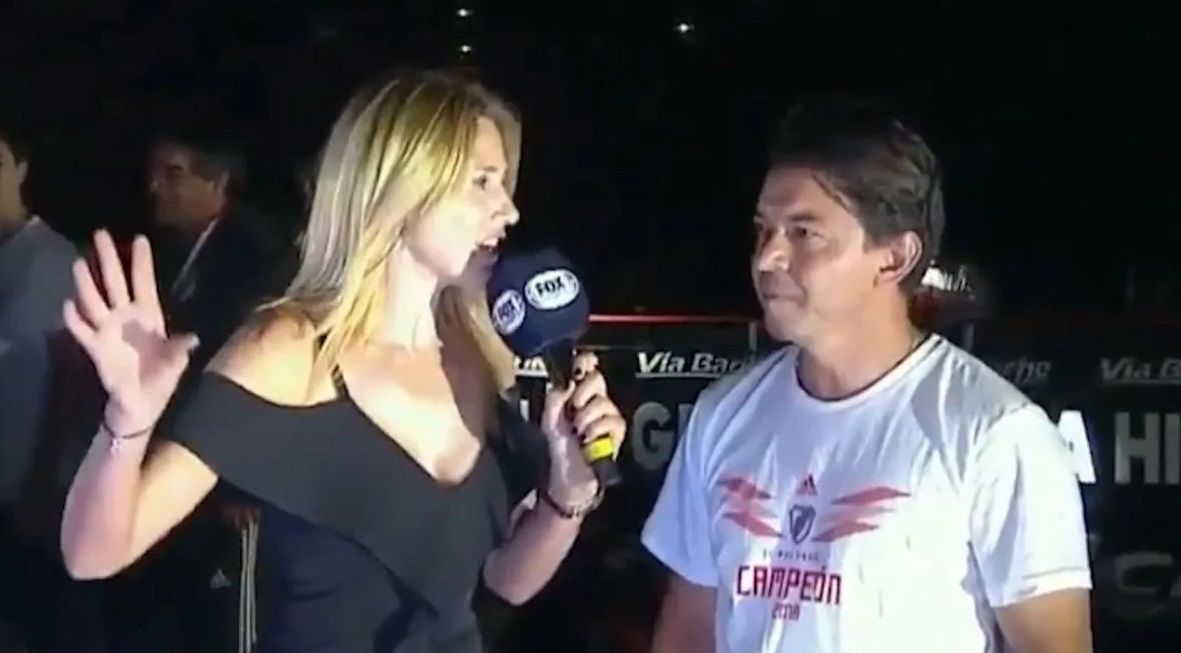 Marcelo Gallardo y Alina Moine.