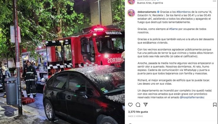 Posteo Débora D'Amato.