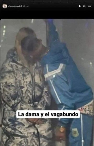 El beso entre Wanda Nara y L-Gante.