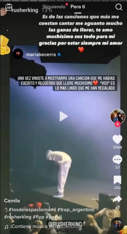 Historia de María Becerra para Rusherking.