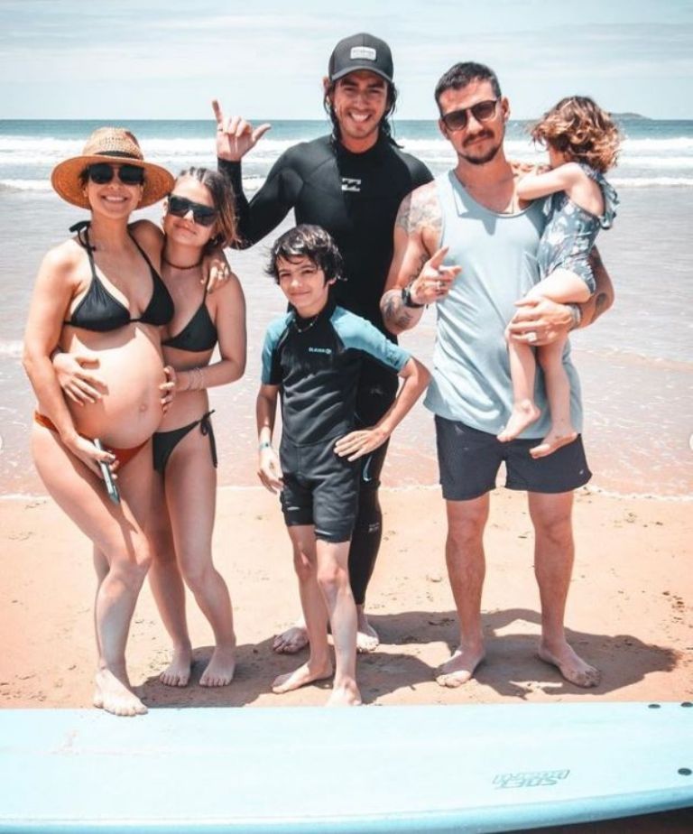 Agustina Cherri y su familia.