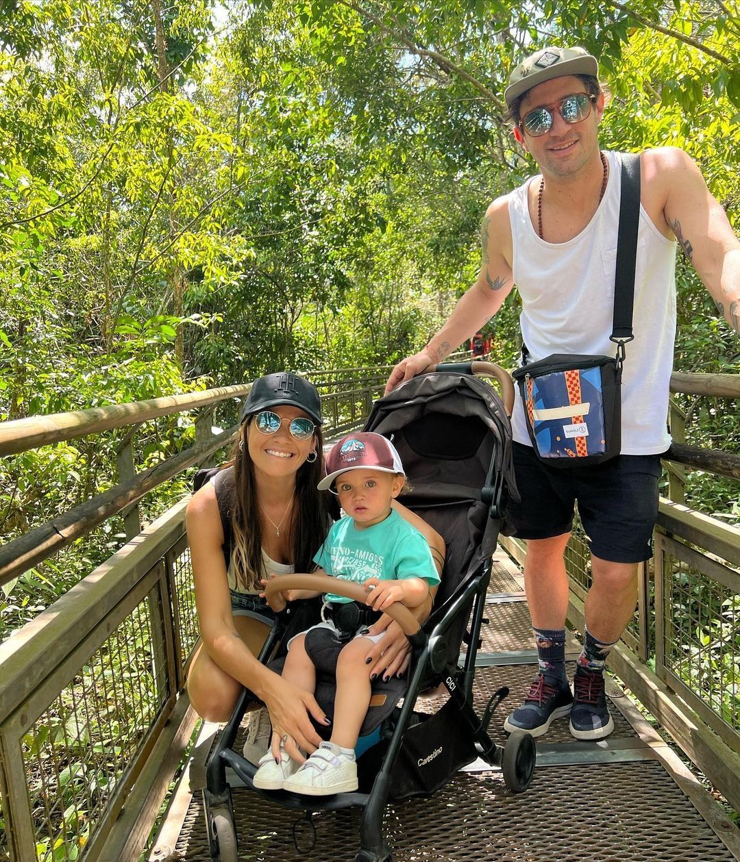 Mica Vázquez y su familia.