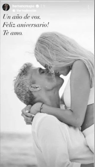 Hernan Crespo y su novia
