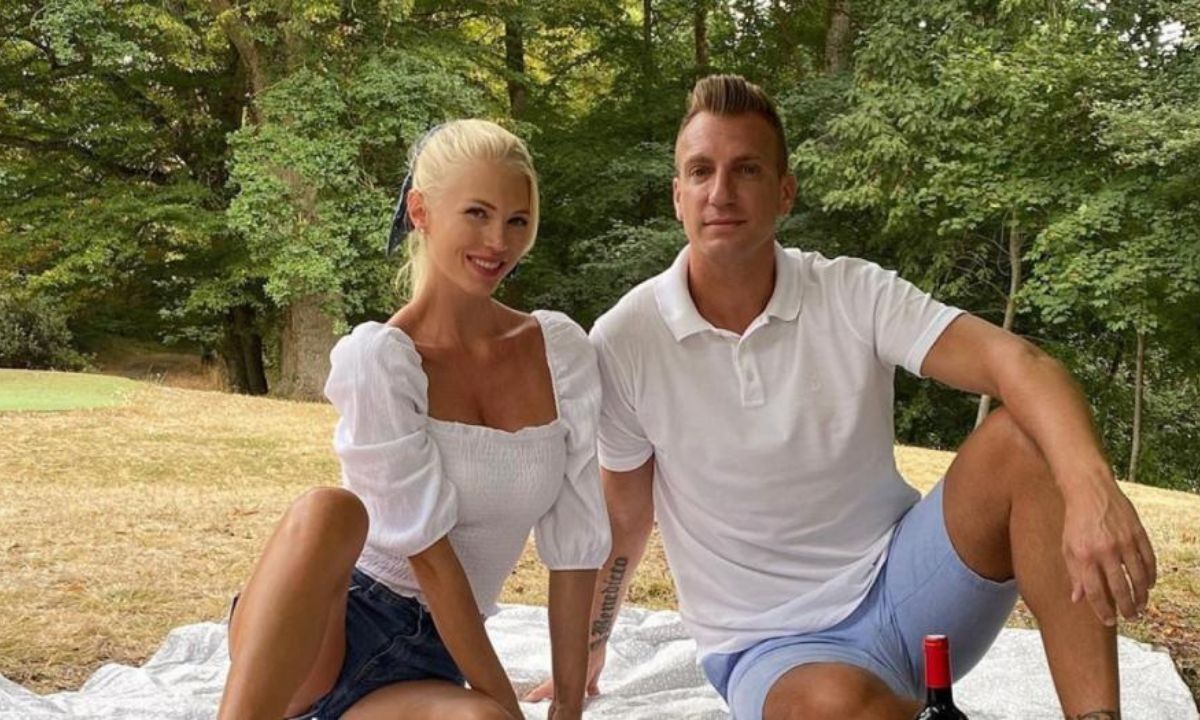 Maxi López y Daniela Christiansson.