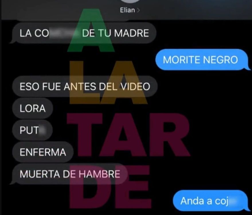 Chat entre L-Gante y Tamara Báez.