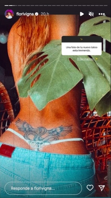 Tatuaje de Flor Vigna.