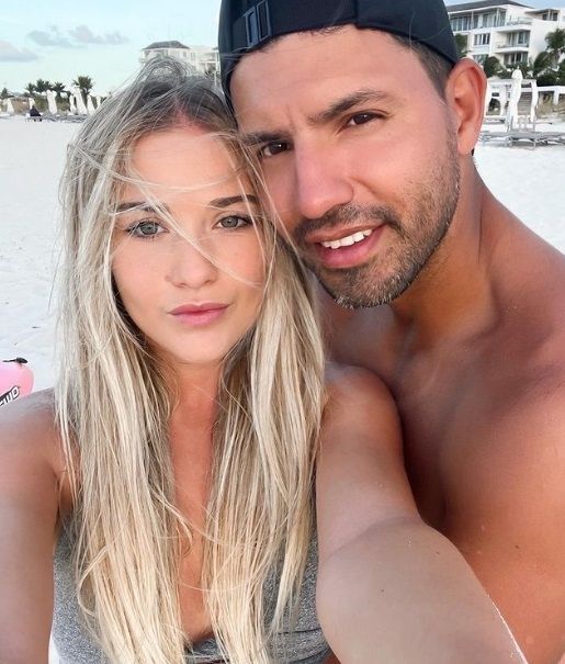 Sofía Calzetti y el Kun Agüero.