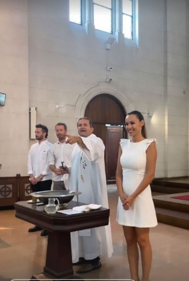 Bautismo hijo de Angie Balbiani