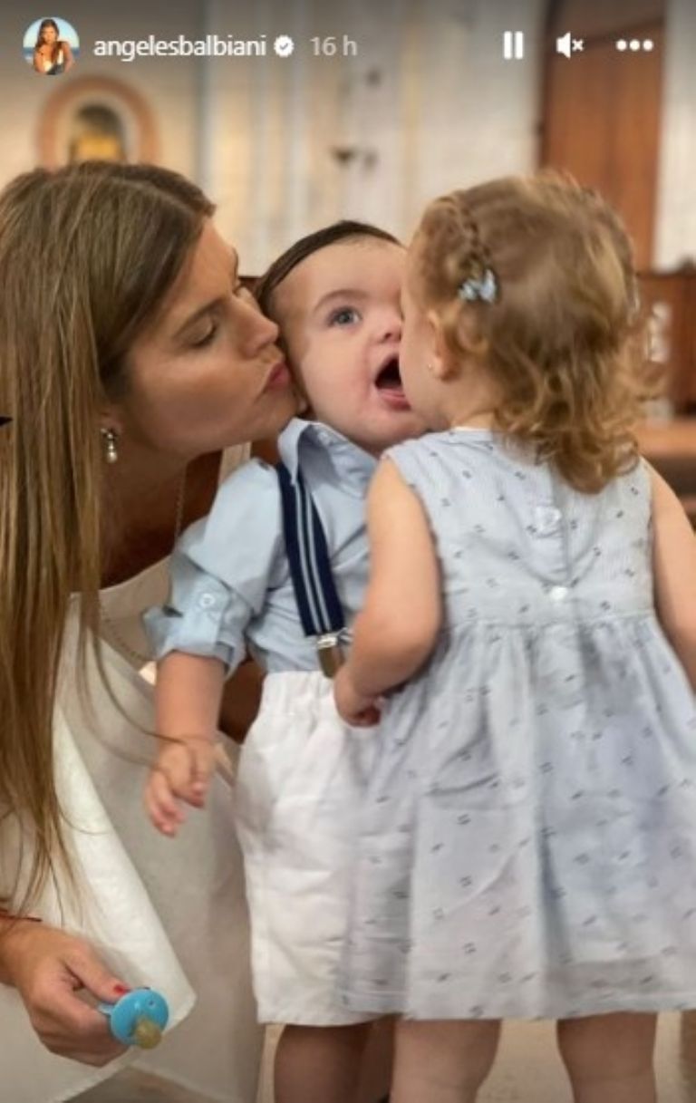 Bautismo hijo de Angie Balbiani