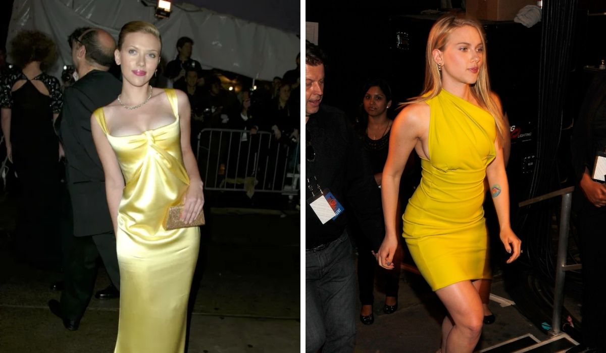 Scarlett Johansson en 2003 y en 2010.