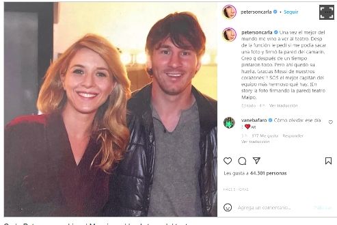 Peterson y su recuerdo con Messi