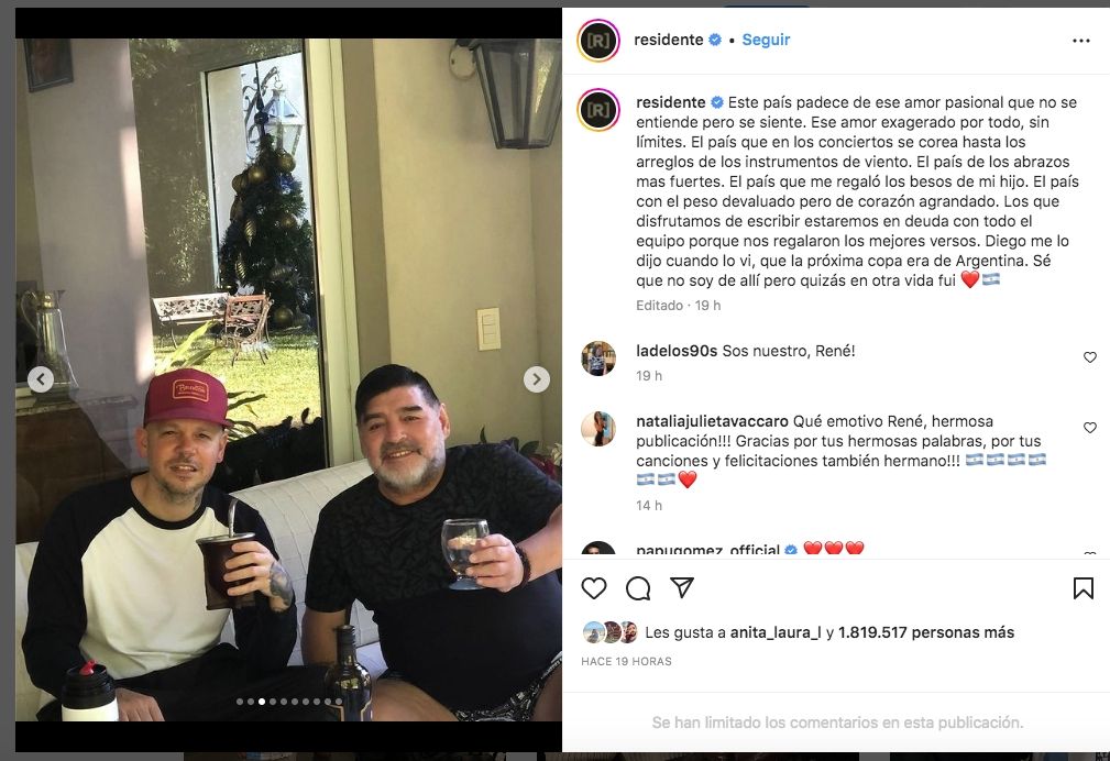 El testimonio de René sobre una charla con Maradona