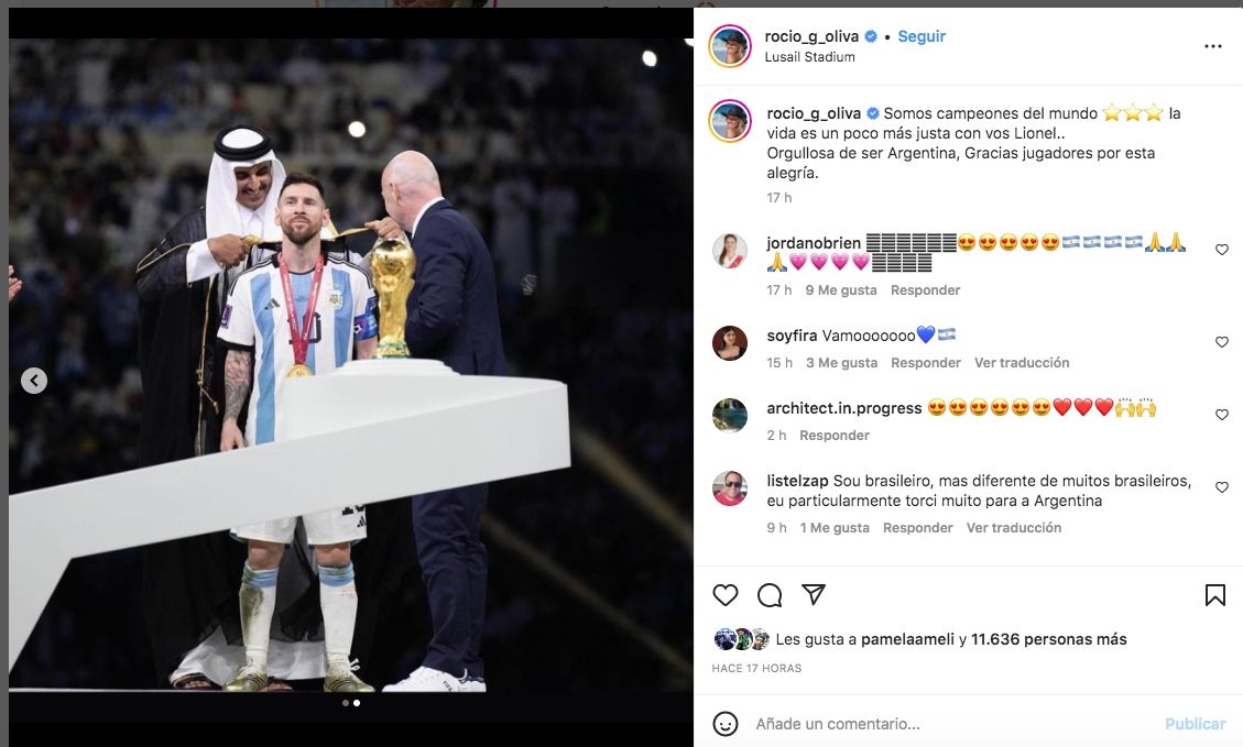 Oliva festejó el título de Argentina