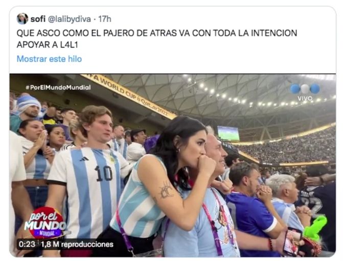 Lali sufrió una apoyada en la tribuna