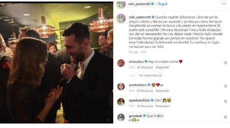 La Sole y su posteo para Messi