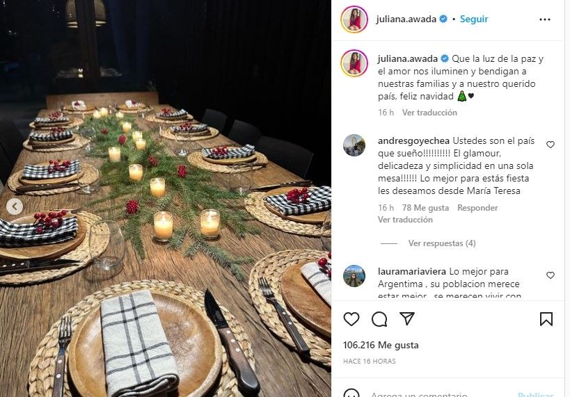 Juliana Awada y Mauricio Macri celebraron en Instagram.