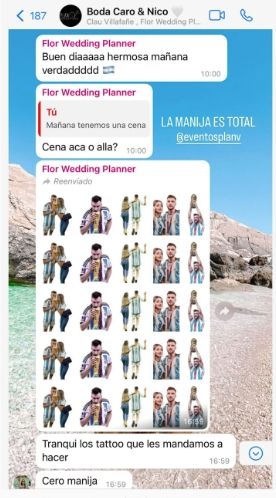 La mujer de Tagliafico ultima detalles de su boda