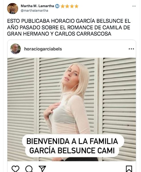 En redes se instaló la teoría de un romance entre Camila y Carrascosa