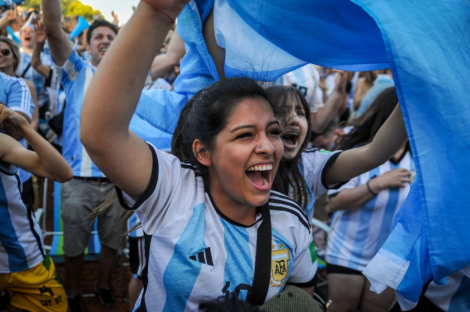 Festejos en todo el país tras el triunfo argentino. Foto: Télam