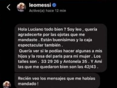 Messi reveló cuánto calza Anto