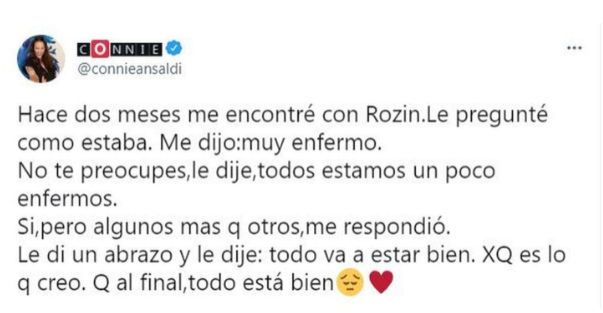 EL MENSAJE DE CONNIE PARA ROZIN.