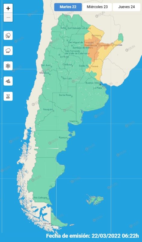 mapa alerta