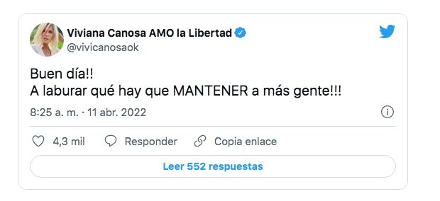 EL ESCANDALOSO MENSAJE DE CANOSA EN TWITTER.