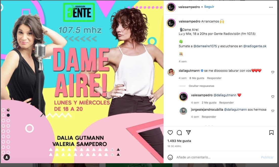 Valeria Sampedro y Dalia Gutmann