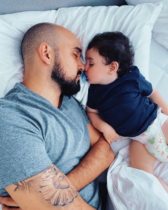 Abel Pintos y su hijo Agustín.