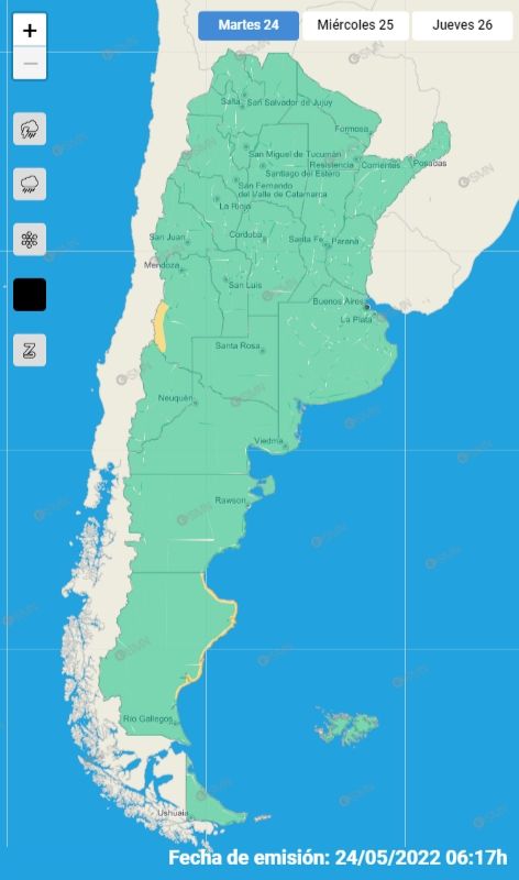 mapa alerta